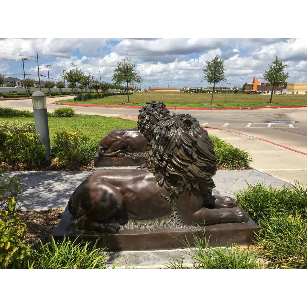 Pair of Reclining Palace Lions