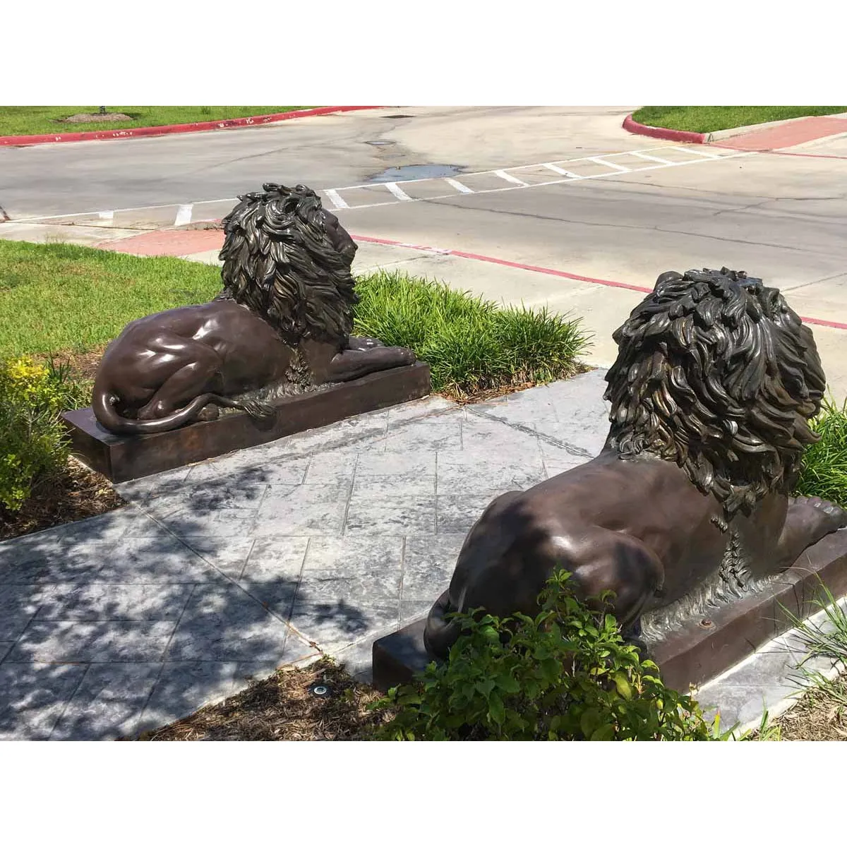 Pair of Reclining Palace Lions