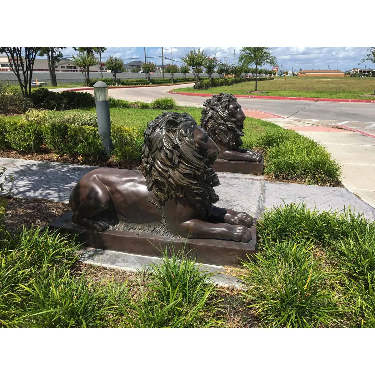 Pair of Reclining Palace Lions