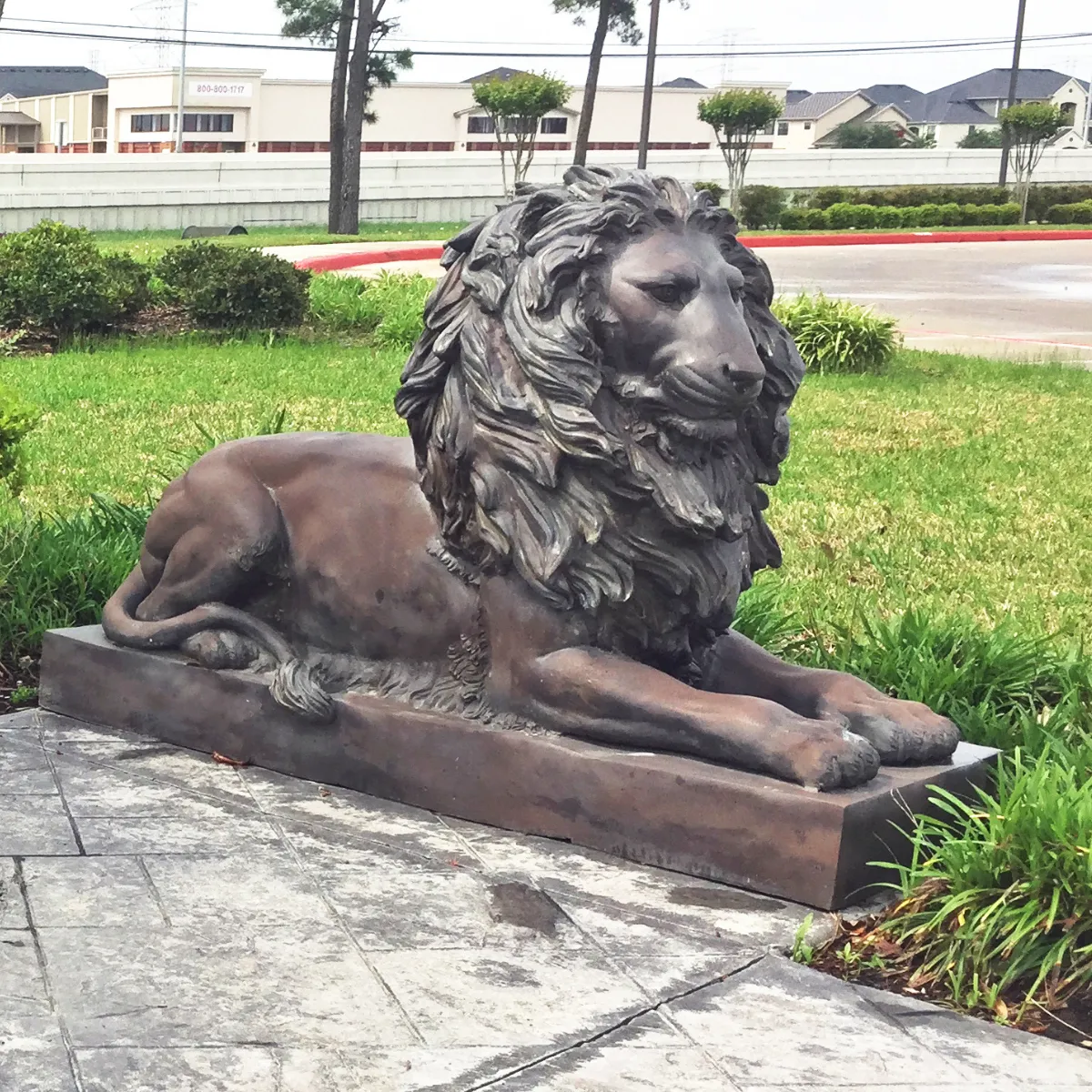 Pair of Reclining Palace Lions