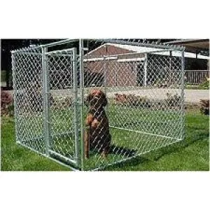 Patio-sized Portable Chain Link Dog Kennel