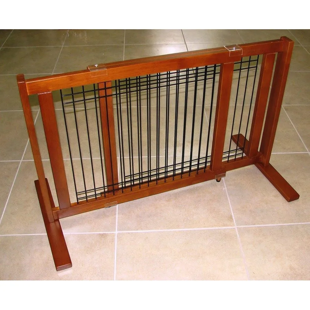 Pet Freestanding Wood/Wire Pet Gate