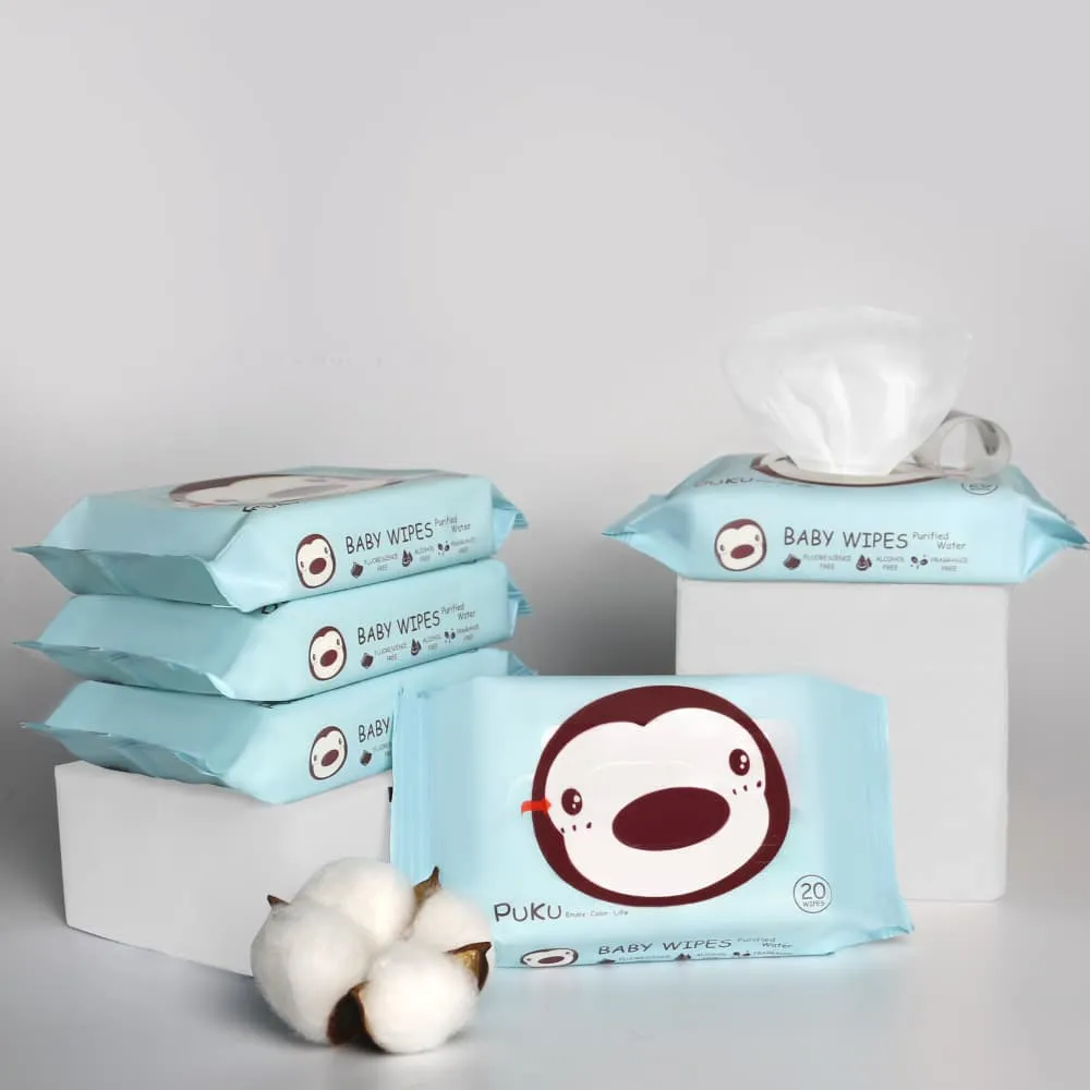 Puku EDI Purified Water Baby Wipes (20s X 24 pack)