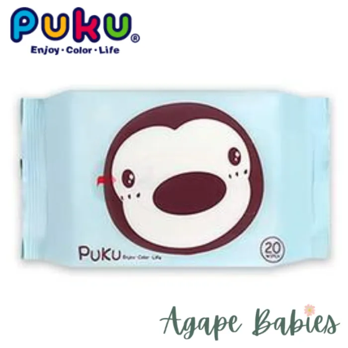 Puku EDI Purified Water Baby Wipes (20s X 24 pack)