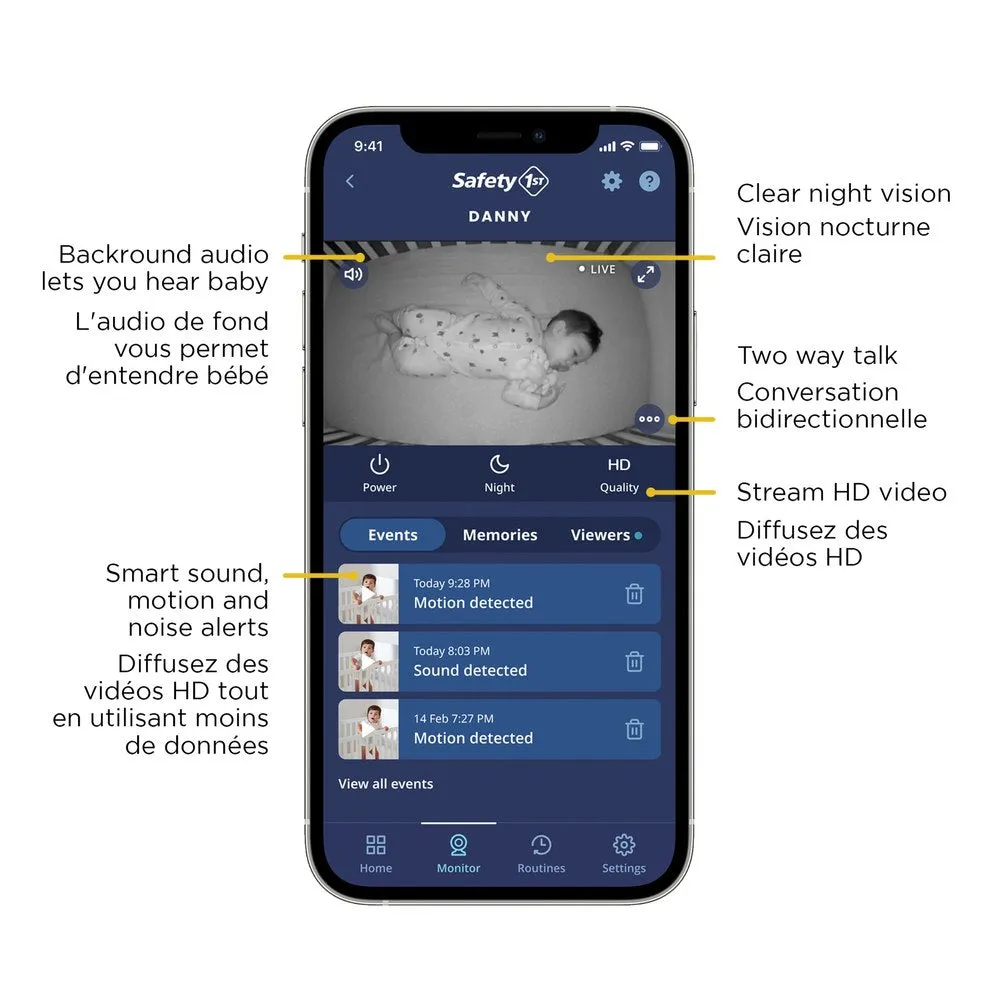 Safety 1st Connected Home WiFi Baby Monitor