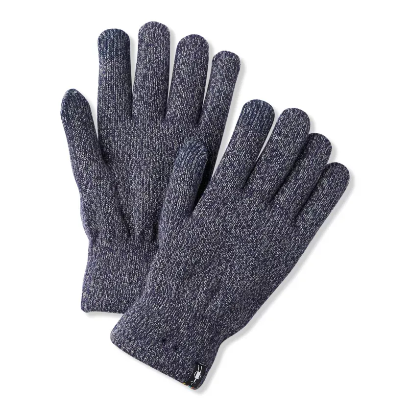 Smartwool Cozy Glove Deep Navy Light Gray Marl