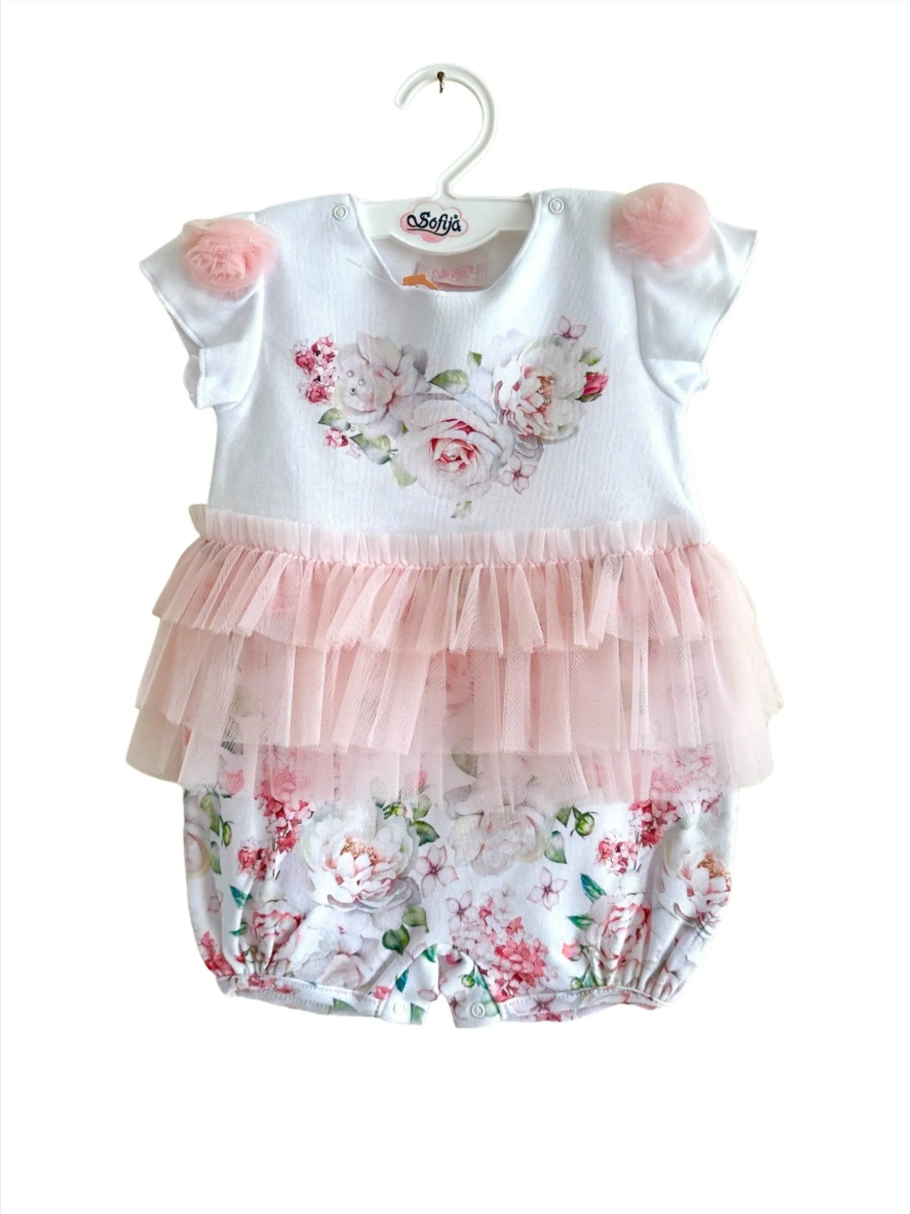 Sofija - Baby Girls POLA Shorty Babygrow