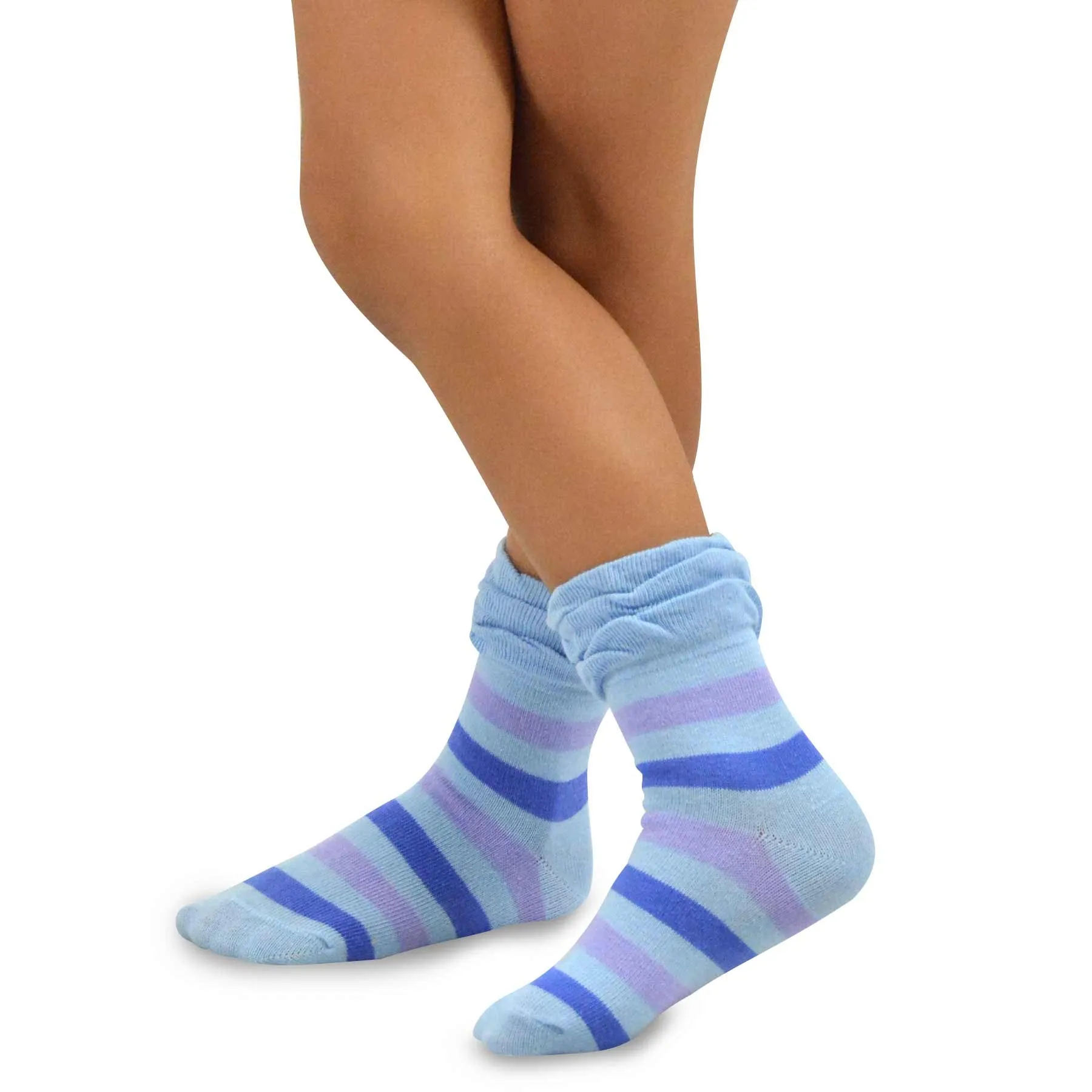 TeeHee Socks Kid's Casual Cotton Short Crew Stripes 6-Pack (70883)