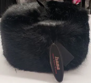 Trooper -- Unisex Faux Fur Hat -- Black