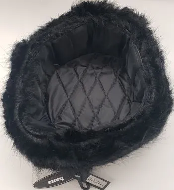 Trooper -- Unisex Faux Fur Hat -- Black