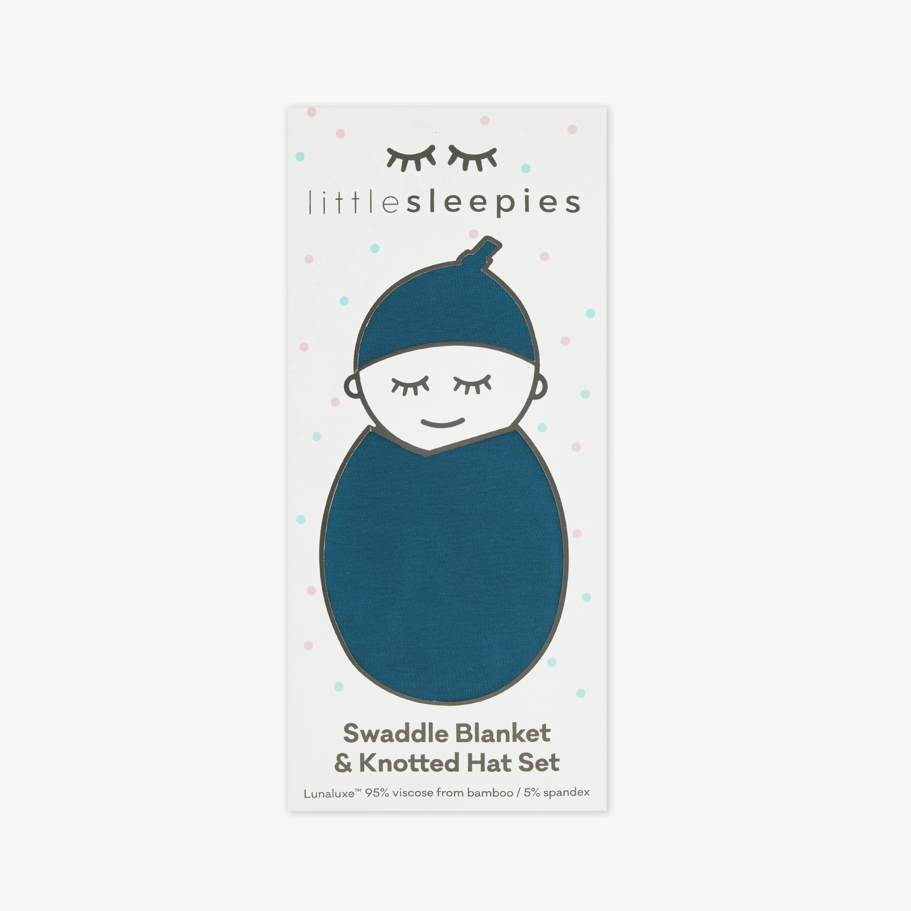 Twilight Teal Cozy Swaddle & Hat Set