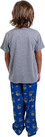 Ultra Game NBA Official Youth 2 Piece T-Shirt & Lounge Pants Pajama Set, Golden State Warriors, Boys Sizes|Golden State Warriors