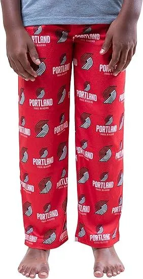 Ultra Game NBA Official Youth 2 Piece T-Shirt & Lounge Pants Pajama Set, Portland Trail Blazers, Boys Sizes|Portland Trail Blazers