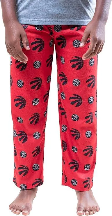 Ultra Game NBA Official Youth 2 Piece T-Shirt & Lounge Pants Pajama Set, Toronto Raptors, Boys Sizes|Toronto Raptors