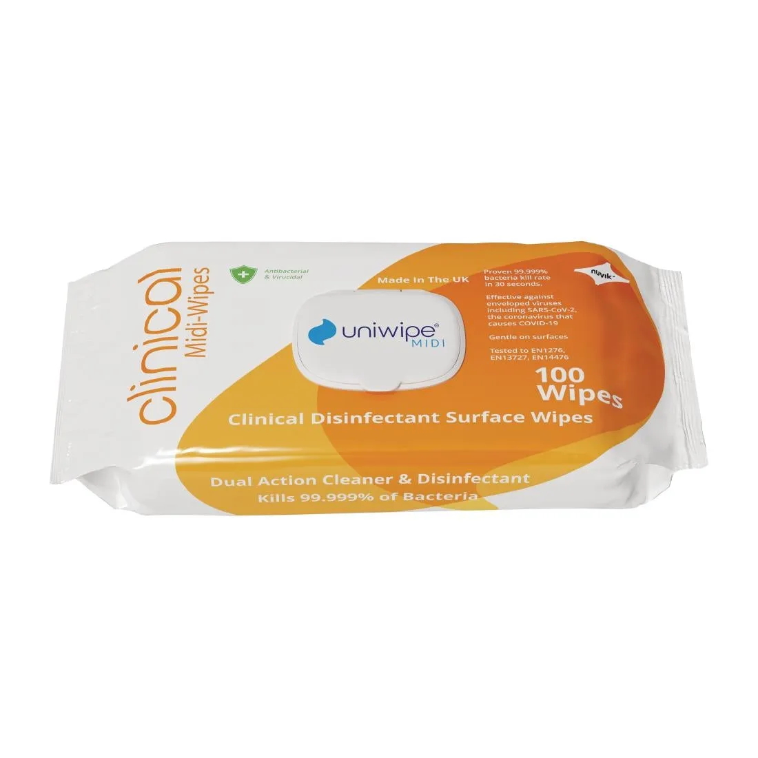 Uniwipe Clinical Disinfectant Midi-Wipes (Pack 100) - FS703