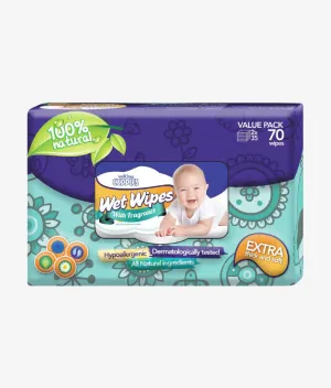 Velona Cuddles Wet Wipes - 70pcs Pack