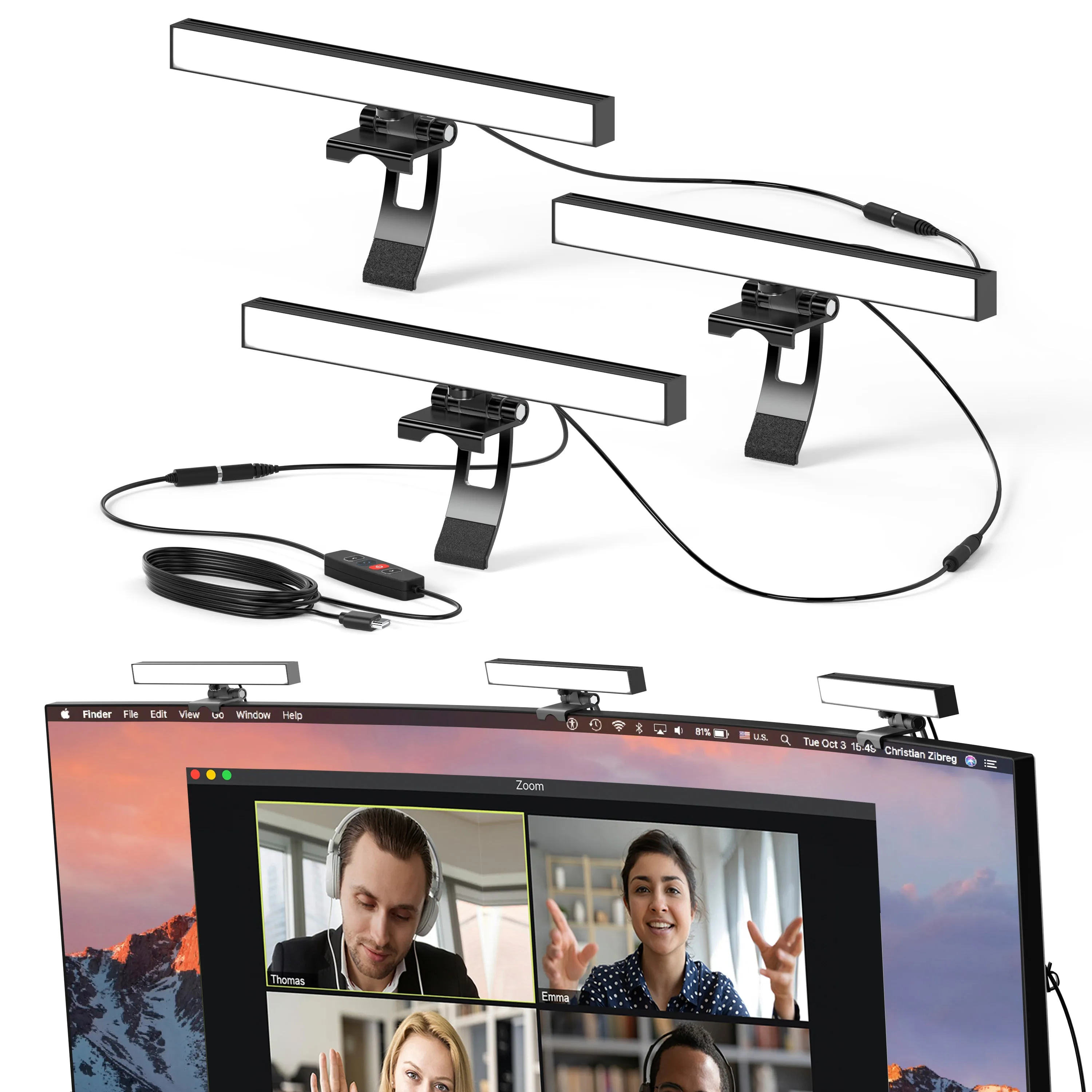 Video Conference Lights - Triple Light Kit