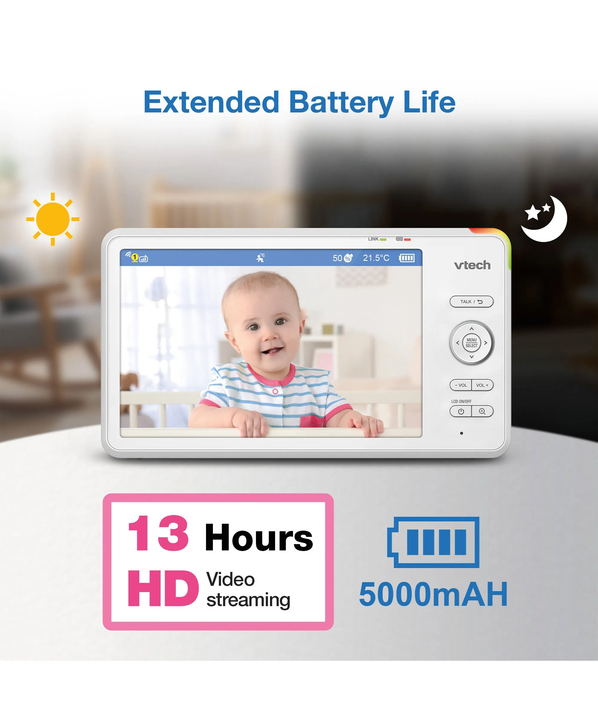 VTech RM7787HD 7” Over-The-Cot Smart Monitor