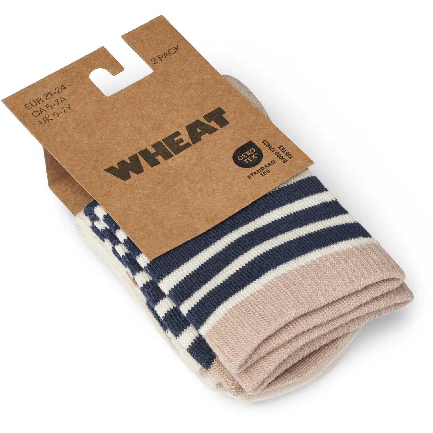 Wheat Blue 2 Pk Jamie Socks