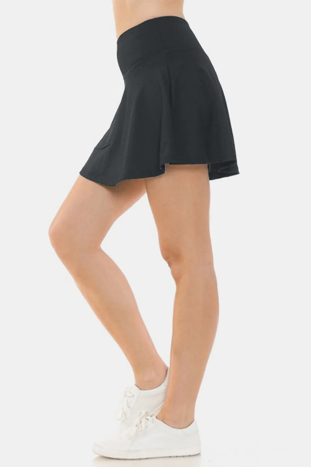 Wide Waistband Active Skort