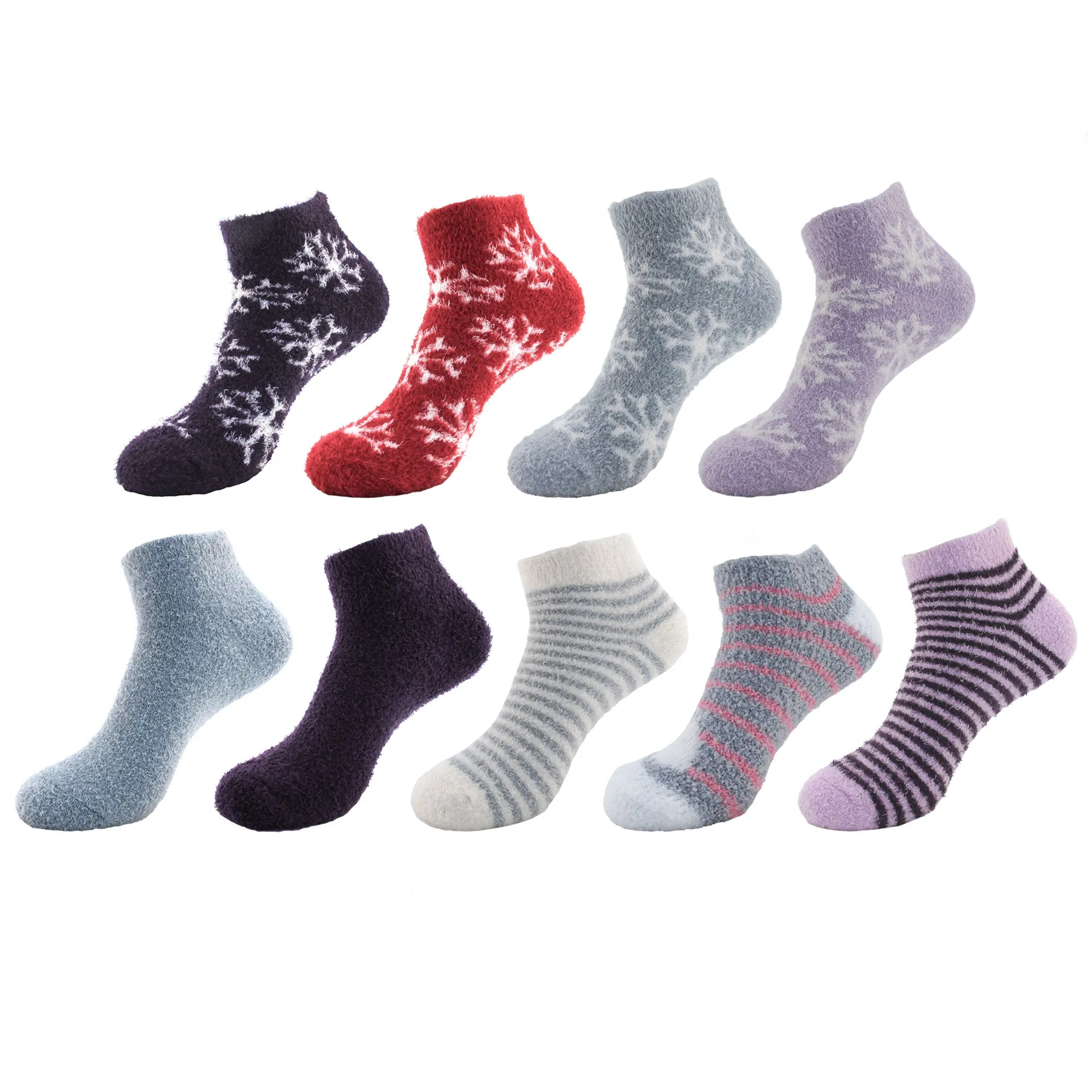 Women's Fuzzy Feather Yarn Soft Warm Ankle Socks