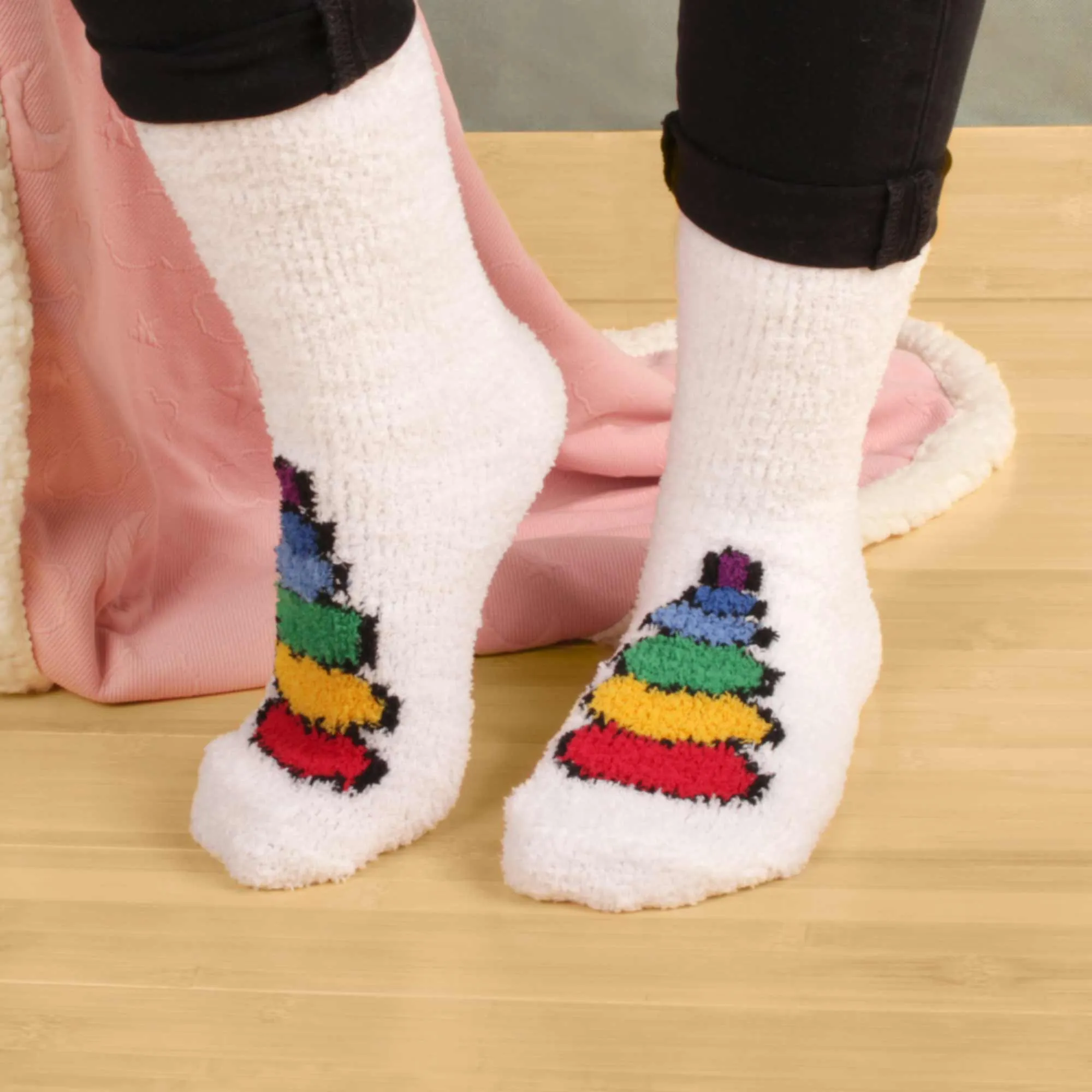 Women's Soft Warm Fuzzy Furry Cozy Unicorn Series Crew Socks, Singles