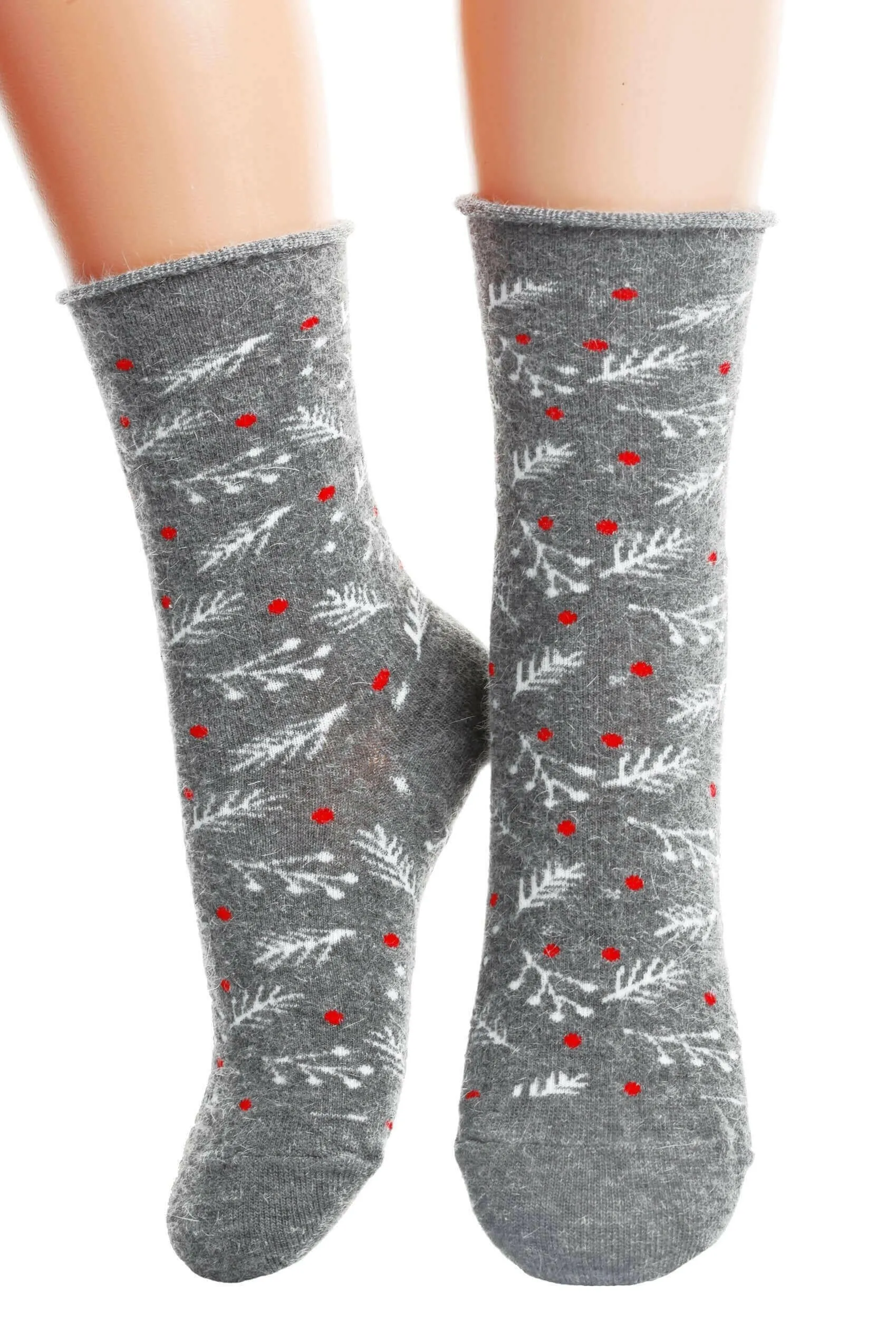 WONDERLAND grey angora socks for children