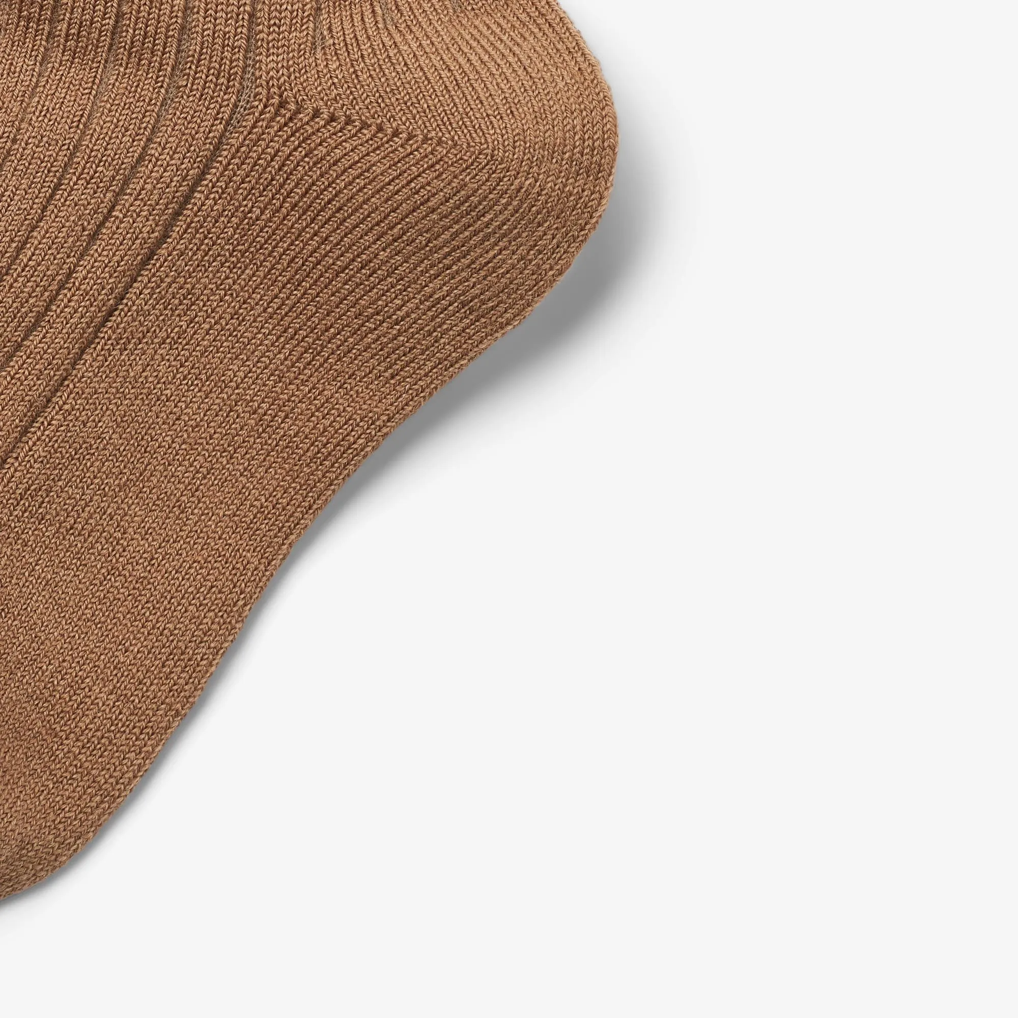 Wool Rib Socks Vilde - caramel