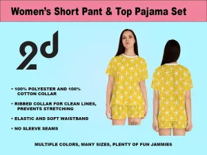 Yellow Summer Pajamas, Comfy Chic PJs, Cozy Sleep Jammies, Cool PJs, Cute Jammies, Sleep in Comfort, Soft Loungewear, Summertime Slumber